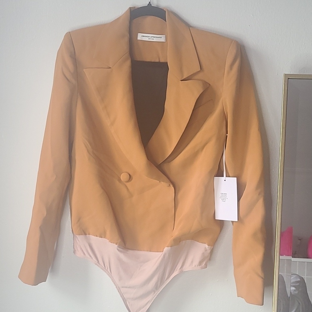 NWT Amanda Uprichard blazer bodysuit Sz S
